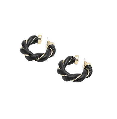 Sohi Women's Twisted Hoop Earrings