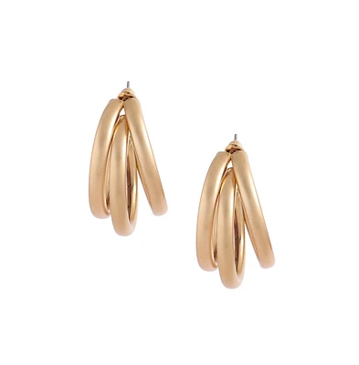 Sohi Women's Overlap Hoop Earrings