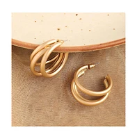 Sohi Women's Overlap Hoop Earrings