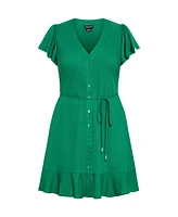 City Chic Women's Button Betty Dress