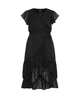 City Chic Women's Midi Frill Dee Tiered Dress