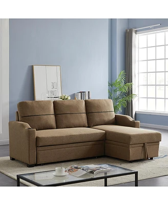 Simplie Fun Brown Broaching Storage Sofa