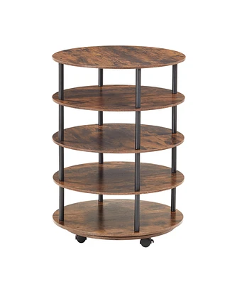 Streamdale Furniture 4-Tier Revolving Shoe Rack Storage Organizer