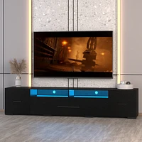 Rgb Led Tv Stand with Storage and Remote Control