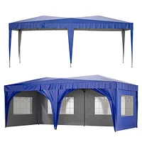 Simplie Fun 10'X20' Pop Up Canopy Tent with 6 Sidewalls + Bag