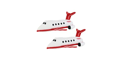 Tuffy Transportation Airplane 2 Pack, Durable Plush Dog Toy