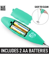 Milk Boss Frother for Coffee With Batteries Included