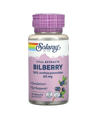 Solaray Vital Extracts Bilberry 60 mg - 60 VegCaps - Assorted Pre