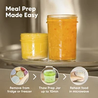 KeaBabies 8pk Prep Baby Food Storage Containers, Leak-Proof, Bpa Free Glass Jars for Feeding