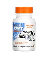 Doctor's Best Natural Vitamin K2 Mk-7 plus D3 180 mcg