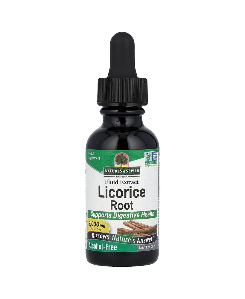 Nature's Answer Organic Low Alcohol Licorice Root 2000mg 1oz Extract | Digestion Support |