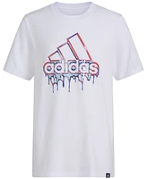 adidas Big Boys Cotton Short-Sleeve Slime Logo Graphic T-Shirt