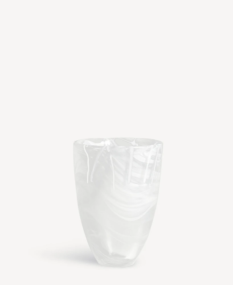 Kosta Boda 5.9" Contrast White Vase
