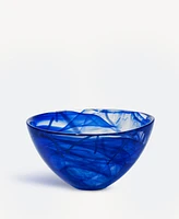 Kosta Boda 9.1" Contrast Blue Decor Bowl