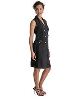 Dkny Women's Pinstriped Double-Breasted Blazer Dress