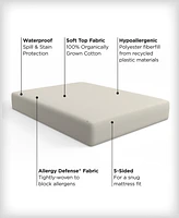 AllerEase 100% Cotton Top Waterproof Mattress Pad, Full