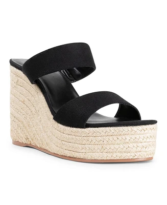 Women's Luna Two-Strap Slide Espadrille Wedge Sandals