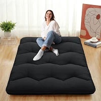 Caromio Futon Mattress Queen Size, Floor Mattress Pad Portable Dorm Sleeping Pad, 60"x 80"