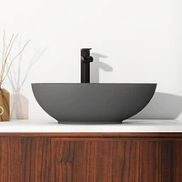 Casainc 15.35'' Concrete Oval Bathroom Sink