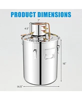 Inolait 5 Gal 40 L Water Juicer Maker with 2 Stainless Steel Pots