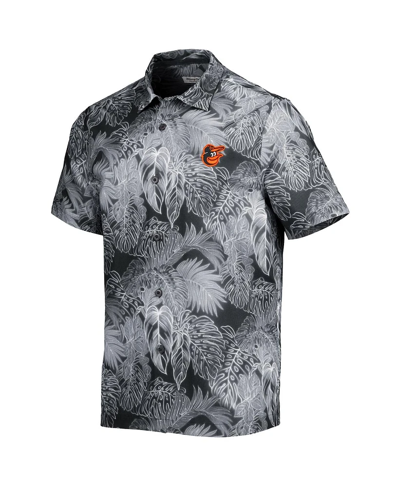 Tommy Bahama Men's Baltimore Orioles Bahama Coast Luminescent Fronds IslandZone Button-Up Camp Shirt