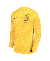 Nike Big Boys and Girls Yellow France National Team 2024 Goalkeeper Replica Stadium Long Sleeve Jersey