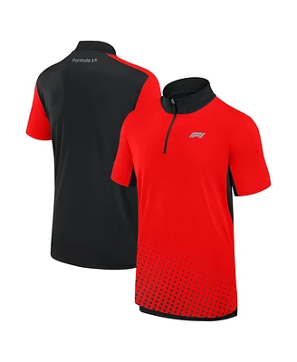 Fanatics Men's Red Formula 1 Tech Quarter-Zip Polo shirt