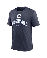 Nike Men's Heather Chicago Cubs City Connect Tri-Blend T-Shirt