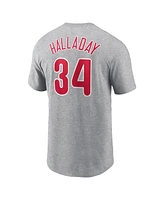 Nike Men's Roy Halladay Heather Philadelphia Phillies Cooperstown Collection Fuse Name Number T-Shirt