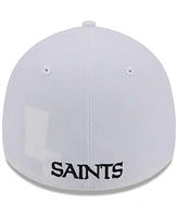 New Era Men's White Orleans Saints Main 39THIRTY Flex Hat