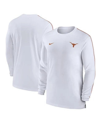 Nike Men's Texas Longhorns 2024 Sideline Coach Uv Performance Long Sleeve T-Shirt