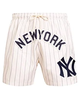 Pro Standard Men's Cream New York Yankees Pinstripe Retro Classic Woven Shorts