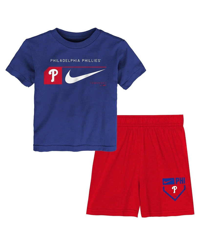 Nike Toddler Philadelphia Phillies Authentic Collection T-Shirt Shorts Set