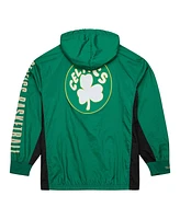 Mitchell Ness Men's Kelly Boston Celtics Big Tall Hardwood Classics Team Og 2.0 Anorak Hoodie Quarter-Zip Windbreaker Jacket