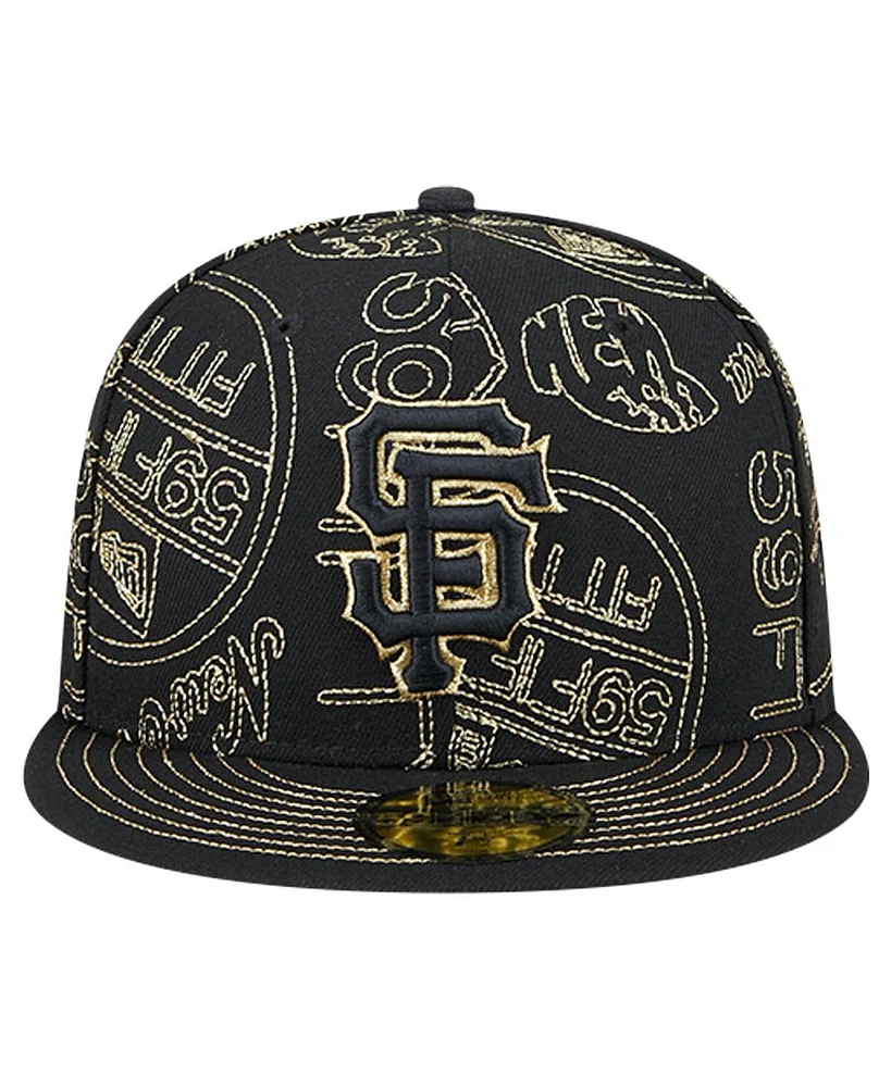 New Era Men's San Francisco Giants 59FIFTY Day Allover Fitted Hat