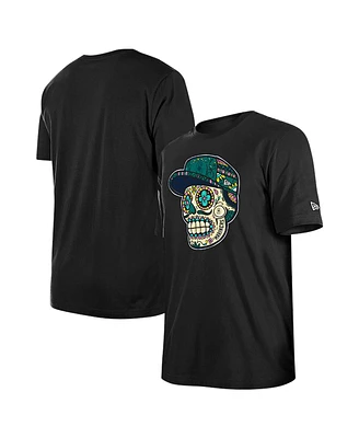 New Era Men's Black Seattle Mariners Sugar Skulls T-Shirt