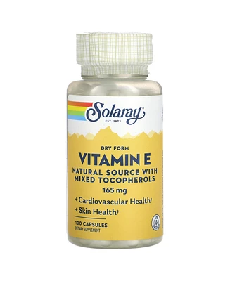 Solaray Dry Form Vitamin E Natural Source with Mixed Tocopherols 165 mg