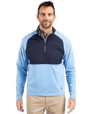 Cutter & Buck Men's Adapt Eco Knit Hybrid Recycled Quarter Zip Jacket