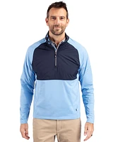 Cutter & Buck Men's Adapt Eco Knit Hybrid Recycled Quarter Zip Jacket