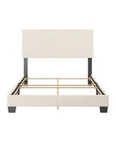 Amber & Emily Upholstered Modern Double Boucle Bed