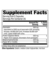 Twinlab Super Enzyme Caps - Constipation Supplement with Digestive Enzymes - 50 Capsules (Pack of 4)