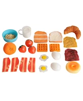 Kaplan Early Learning Life-size Pretend Play Breakfast Meal Set with 24 Pieces