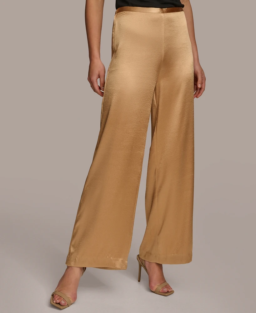 Donna Karan Women's Wide-Leg Satin Pants