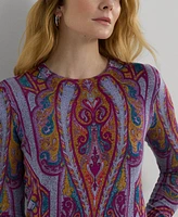 Lauren Ralph Women's Slim-Fit Paisley Sweater