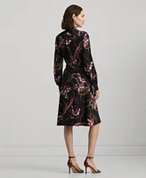 Lauren Ralph Women's Belted Floral Shirtdress