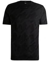 Boss by Hugo Men's Houndstooth Jacquard T-Shirt