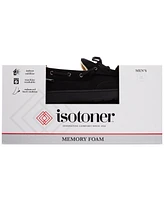 Isotoner Men's Water Repellent Microsuede Carter Boater Moccasin Slipper with Memory Foam
