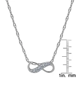 Macy's Silver-Plated Cubic Zirconia Infinity Pendant Necklace