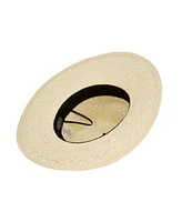 Angela & William Straw Wide Brim Panama Fedora Sun Hat
