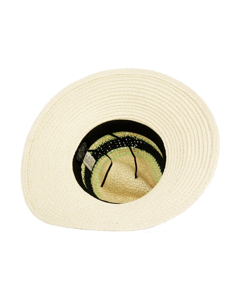 Angela & William Straw Panama Fedora Sun Hat